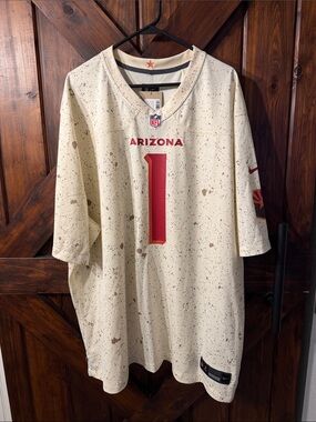 Nike Arizona Cardinals Murray Cream and Red #1 Football Jersey